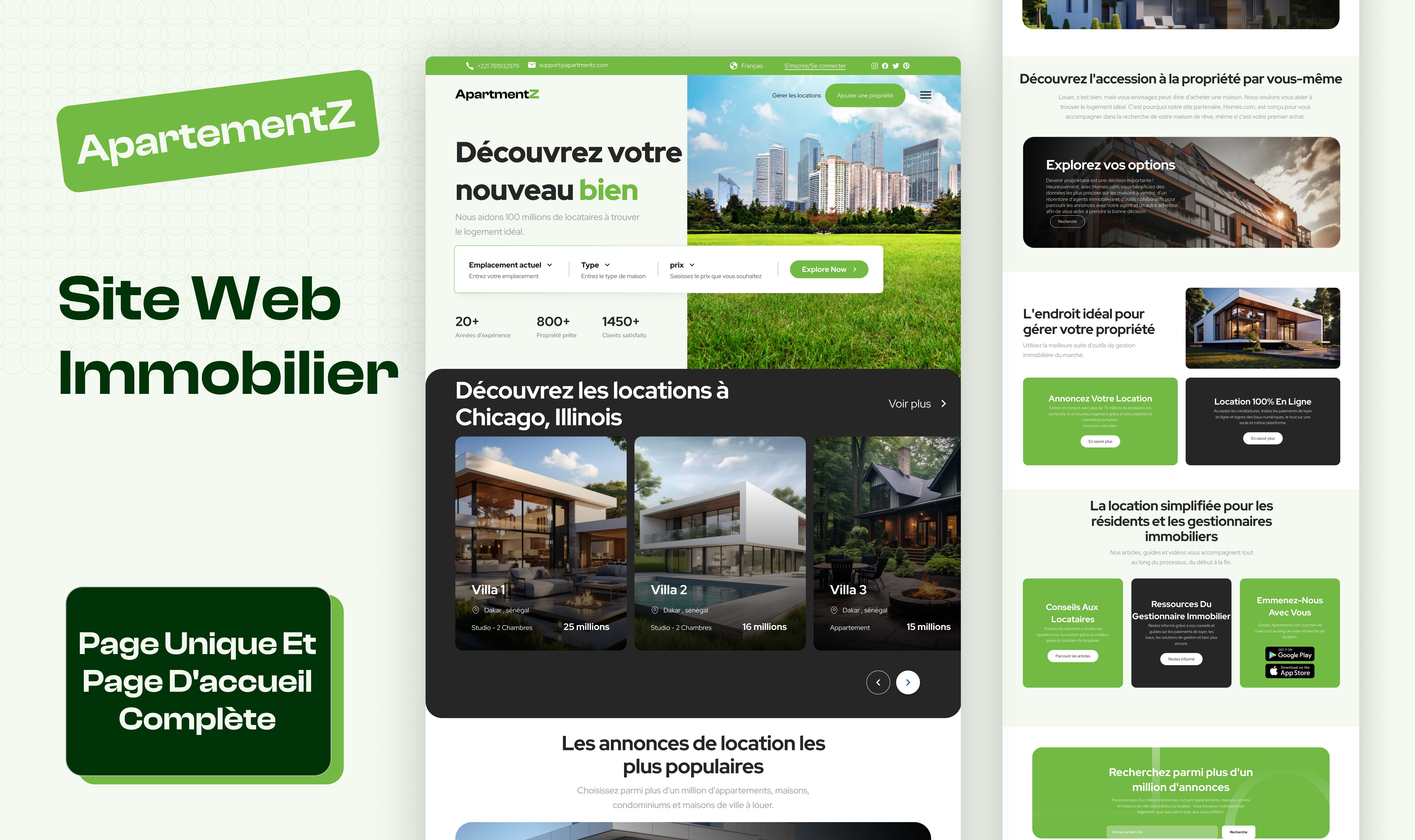 Projet site web landing page 
